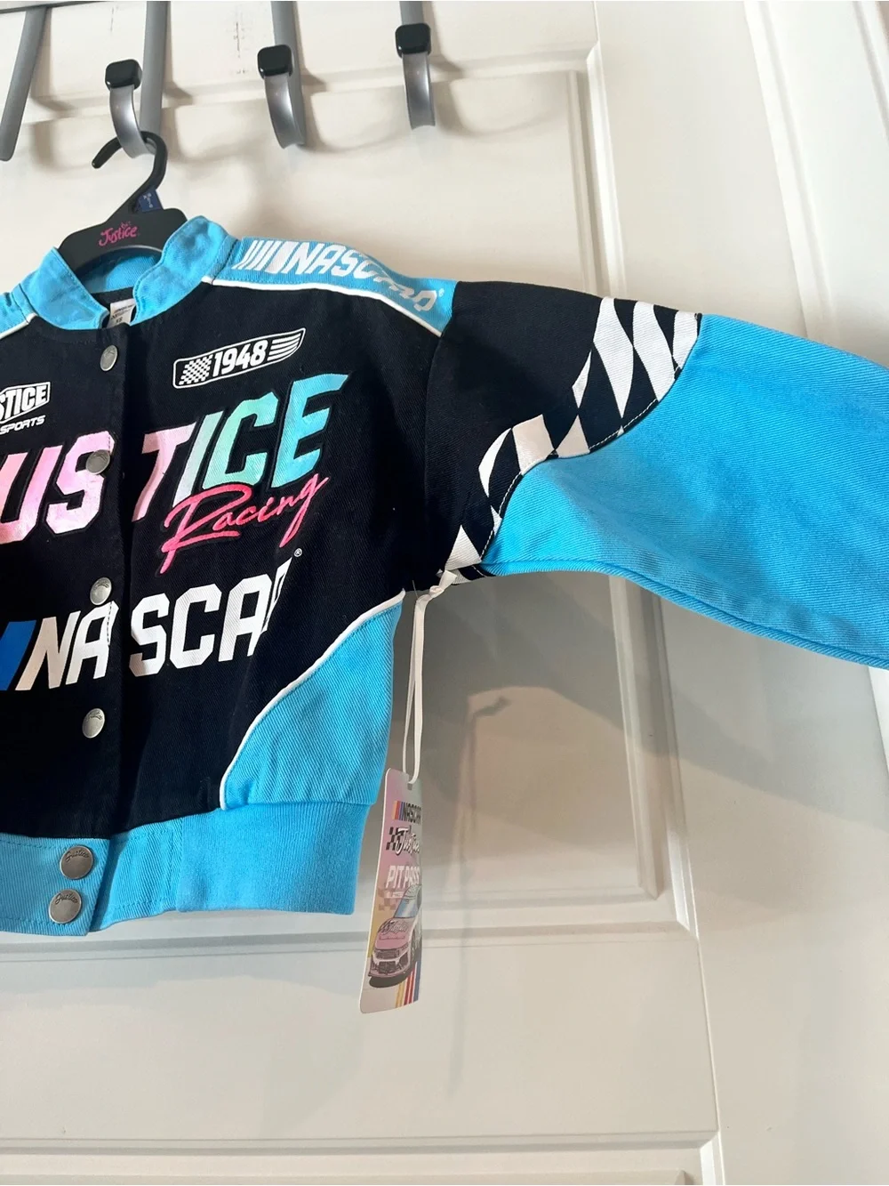 Justice Girl's NASCAR X Justice Collab Racing Jacket Size XS, S